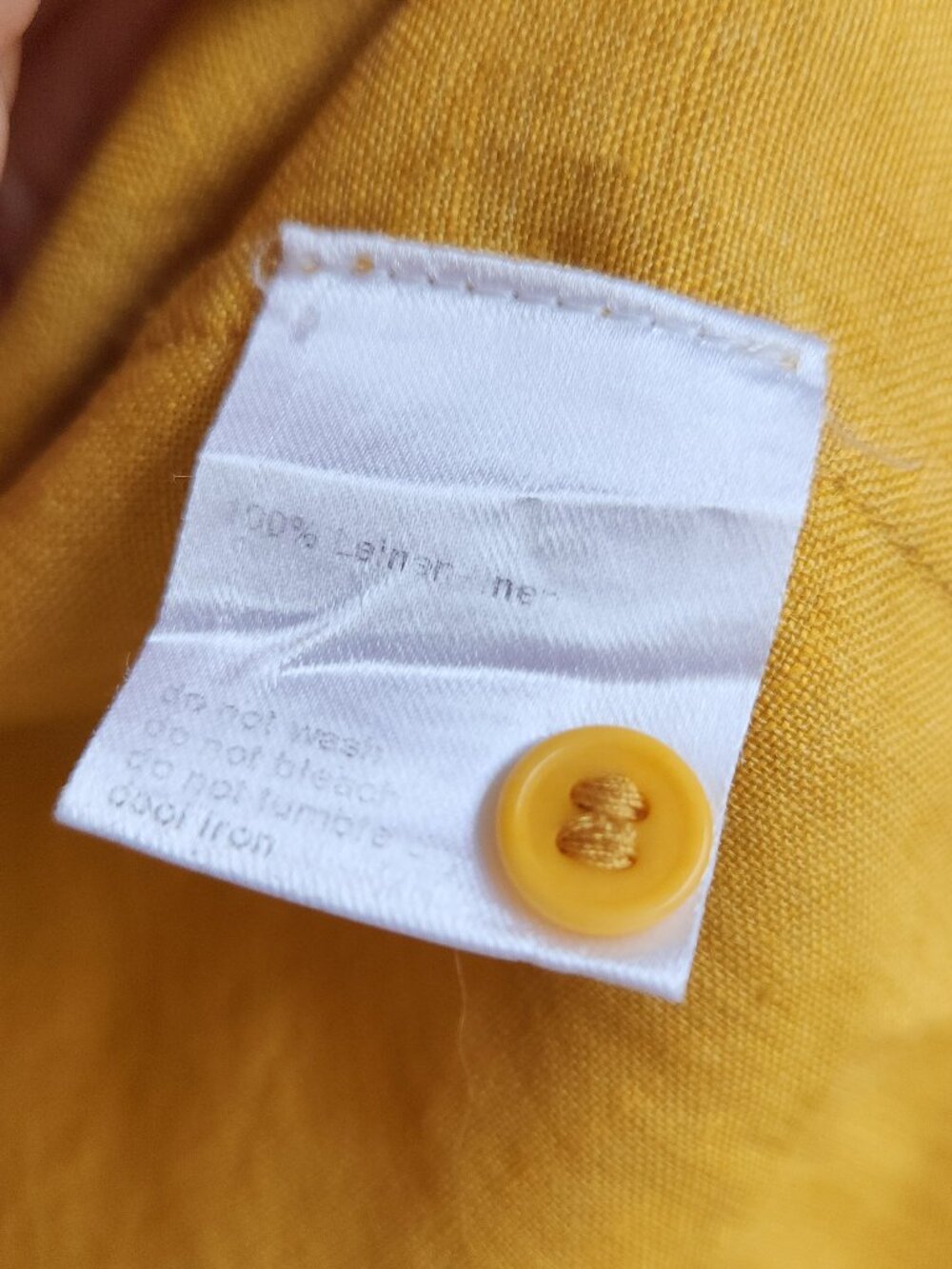 Akris Punto Yellow Linen Pintuck Sleeves Blouse - Sz 8 - Picture 8 of 9